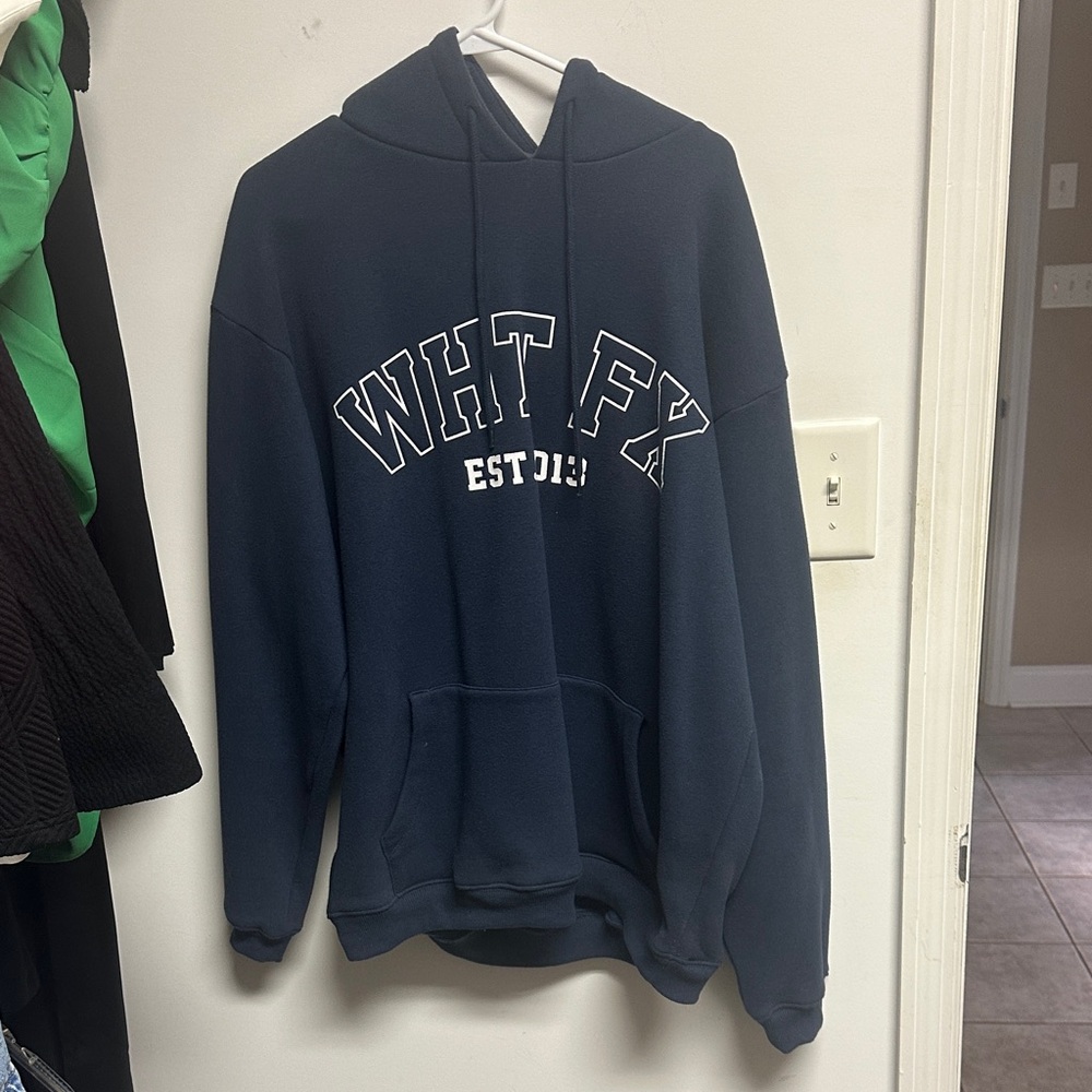 White Fox Navy Hoodie
